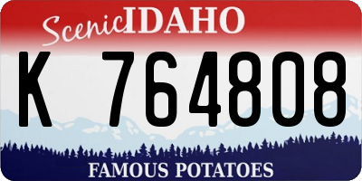 ID license plate K764808