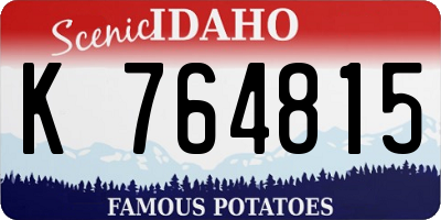 ID license plate K764815