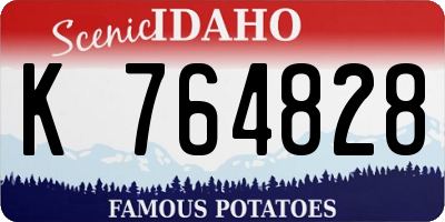 ID license plate K764828