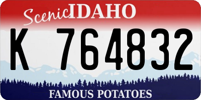 ID license plate K764832