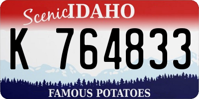 ID license plate K764833