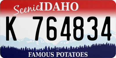 ID license plate K764834