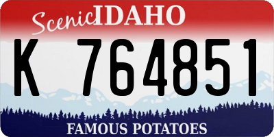 ID license plate K764851