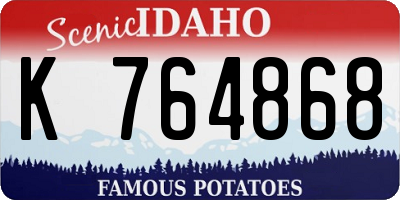 ID license plate K764868