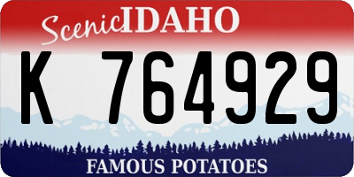 ID license plate K764929