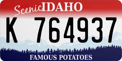 ID license plate K764937