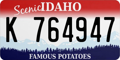 ID license plate K764947