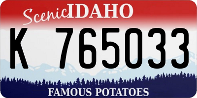 ID license plate K765033