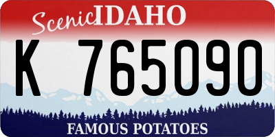 ID license plate K765090