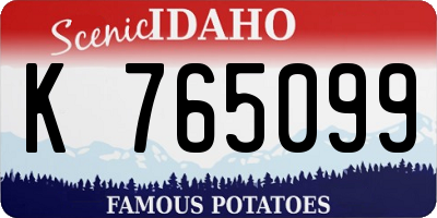 ID license plate K765099