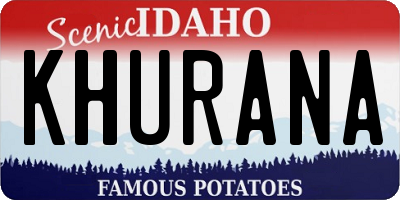 ID license plate KHURANA