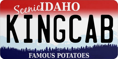 ID license plate KINGCAB