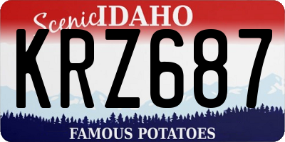 ID license plate KRZ687