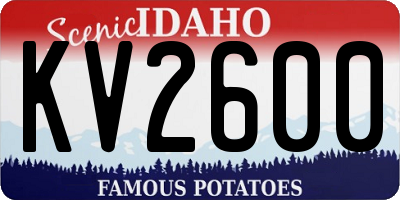 ID license plate KV2600