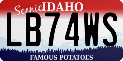 ID license plate LB74WS