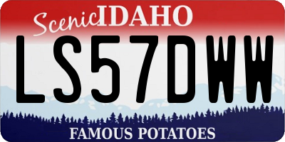 ID license plate LS57DWW