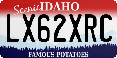 ID license plate LX62XRC