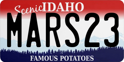 ID license plate MARS23