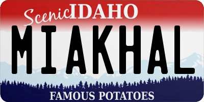 ID license plate MIAKHAL