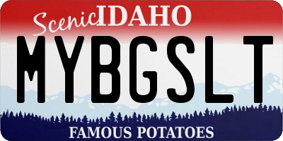 ID license plate MYBGSLT