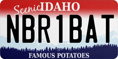 ID license plate NBR1BAT