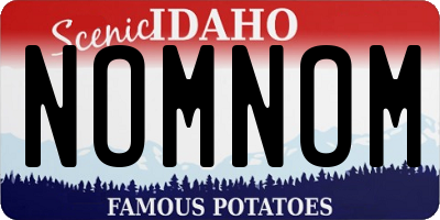 ID license plate NOMNOM