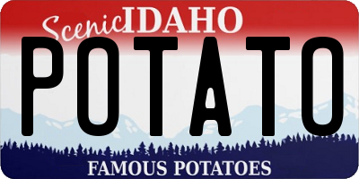 ID license plate POTATO