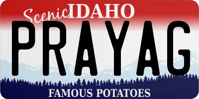 ID license plate PRAYAG