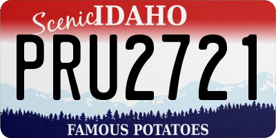 ID license plate PRU2721