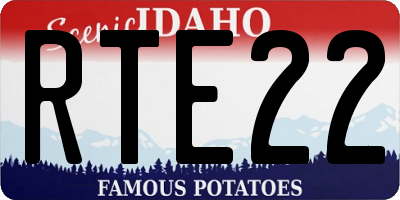 ID license plate RTE22