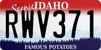 ID license plate RWV371