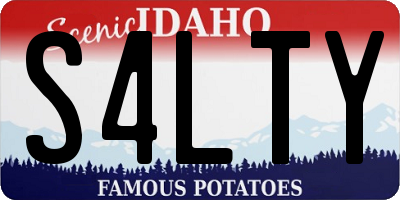 ID license plate S4LTY