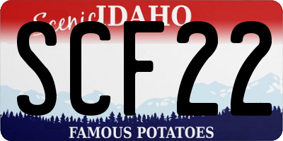 ID license plate SCF22