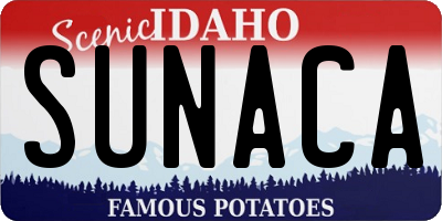 ID license plate SUNACA