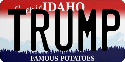 ID license plate TRUMP