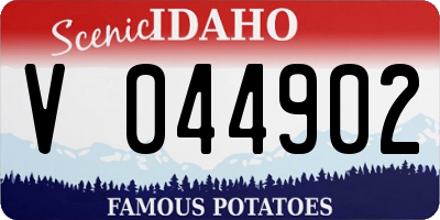 ID license plate V044902
