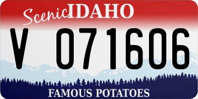 ID license plate V071606