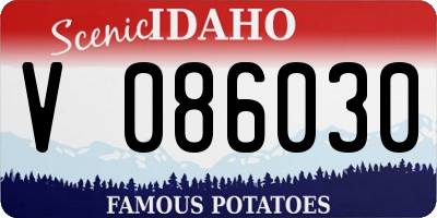 ID license plate V086030