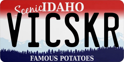 ID license plate VICSKR