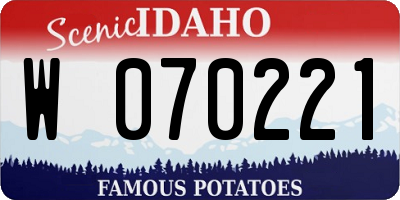 ID license plate W070221