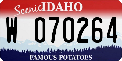 ID license plate W070264