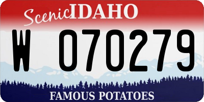 ID license plate W070279