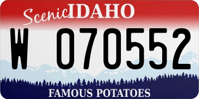 ID license plate W070552