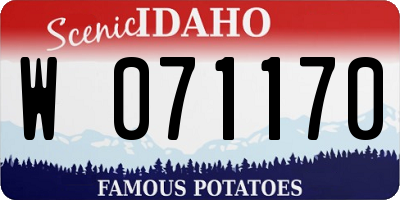ID license plate W071170