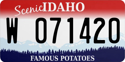 ID license plate W071420