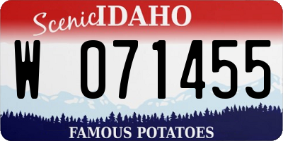 ID license plate W071455