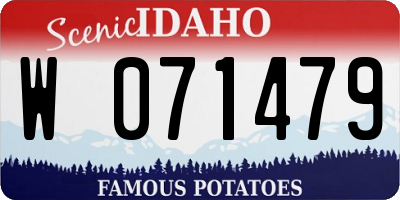 ID license plate W071479