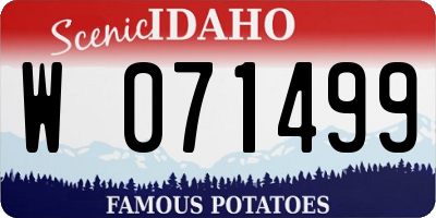 ID license plate W071499