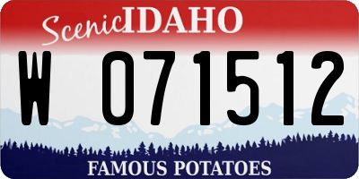 ID license plate W071512