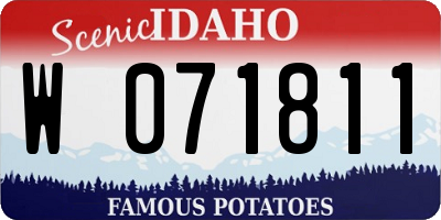 ID license plate W071811